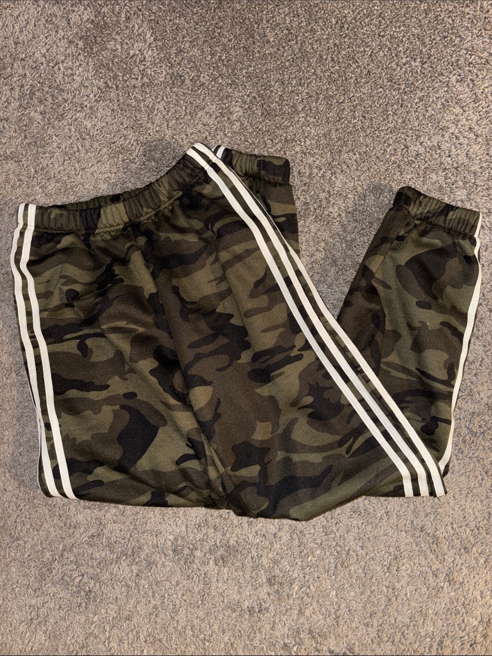 Pacsun/Edikted Camo Track Pants with Side Stripes -
